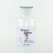 Adrenaline Molecule Necklace in Birch on Card for Retail