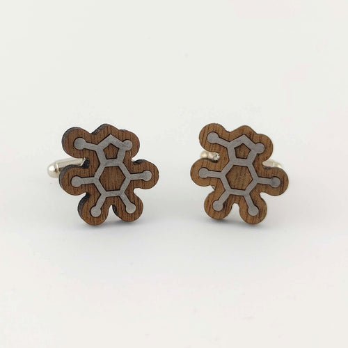 Caffeine Molecule Cufflinks