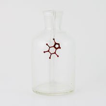 Caffeine Molecule Necklace in Red-Stained Birch Plywood