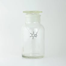 Two-Point Caffeine Molecule Necklace in Stainless Steel