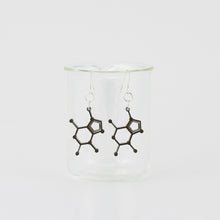 Chocolate Molecule Earrings in Brown Acrylic
