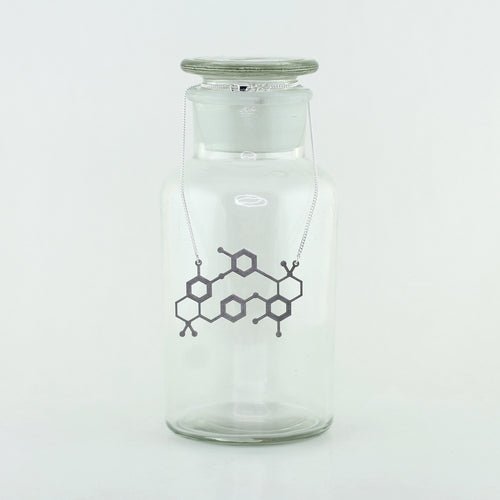 Curare Poison Molecule Necklace in Stainless Steel