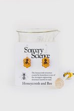 Honeycomb and Bee Earrings