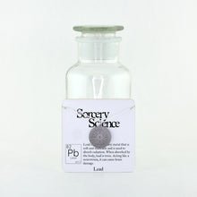 Lead Bohr Model Atom Necklace in Stainless Steel on Card for Retail