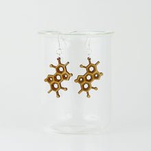 Melanin Molecule Earrings in Birch Plywood