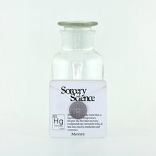 Mercury Bohr Model Atom Necklace in Stainless Steel on Card for Retail