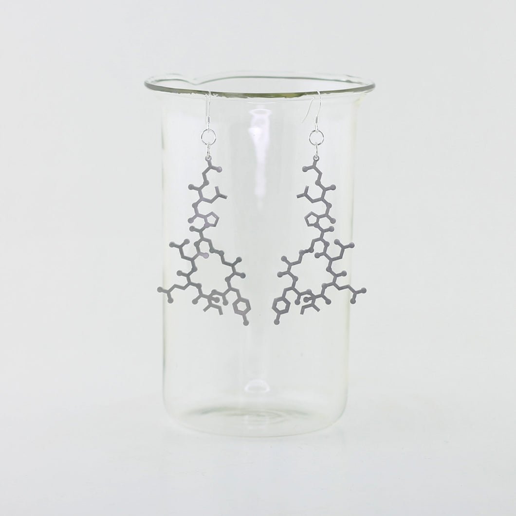 Oxytocin Molecule Earrings in Stainless Steel