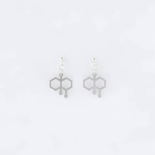 Petrichor Molecule Studs in Stainless Steel