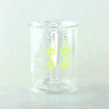 Poison Dart Frog Toxin Molecule Earrings in Neon Green Acrylic