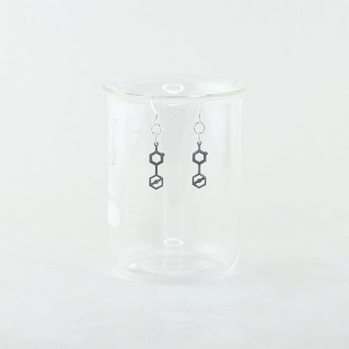 Poison Dart Frog Toxin Molecule Earrings in Stainless Steel