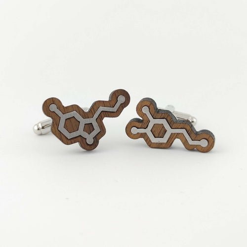 Serotonin and Dopamine Mixed Pair Cufflinks