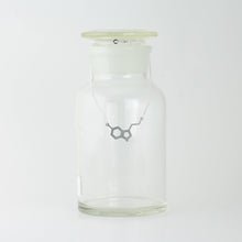 Serotonin Molecule Two-Point Necklace in Stainless Steel
