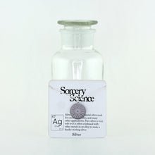 Silver Bohr Model Atom Necklace in Stainless Steel on Card for Retail