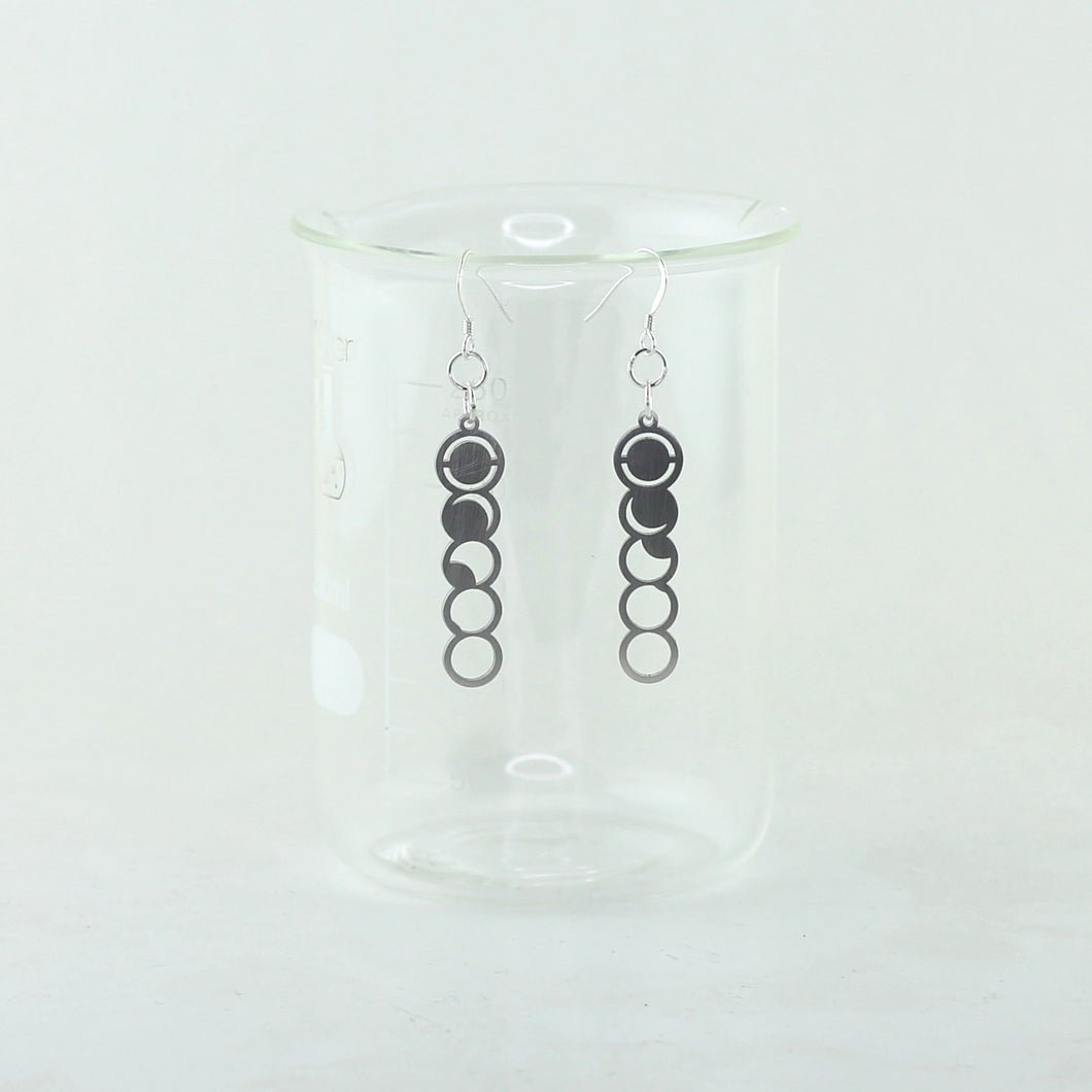 Solar Eclipse Earrings in Stainless Steel