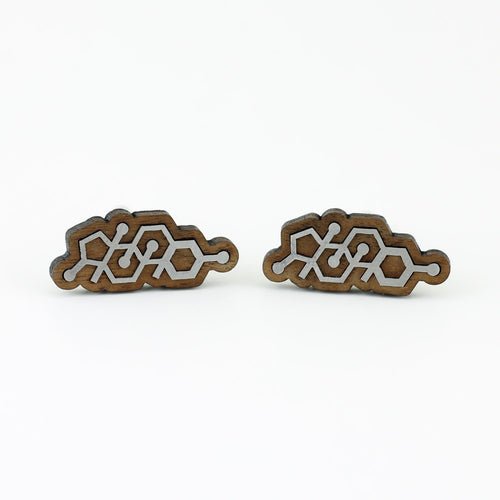 Estrogen Molecule Cufflinks