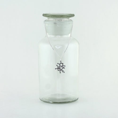 Tetrodotoxin Poison Molecule Necklace in Stainless Steel
