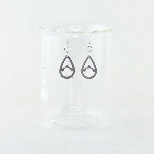 Water Molecule Open Design Earrings in Stainless Steel